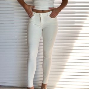 Zara white skinny jeans